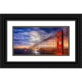 thumbnail image 1 of Gavrilis, John 18x11 Black Ornate Wood Framed with Double Matting Museum Art Print Titled - N. Tower Panorama - GG Bridge, 1 of 4