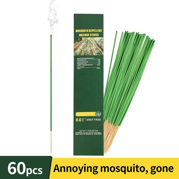 Gaway 180 pcs Mosquito Repellent Sticks, Citronella Bug Repellent Outdoor, DEET Free Plant-Based Mosquito Repellent Outdoor Patio Incense Sticks for 50 Mins