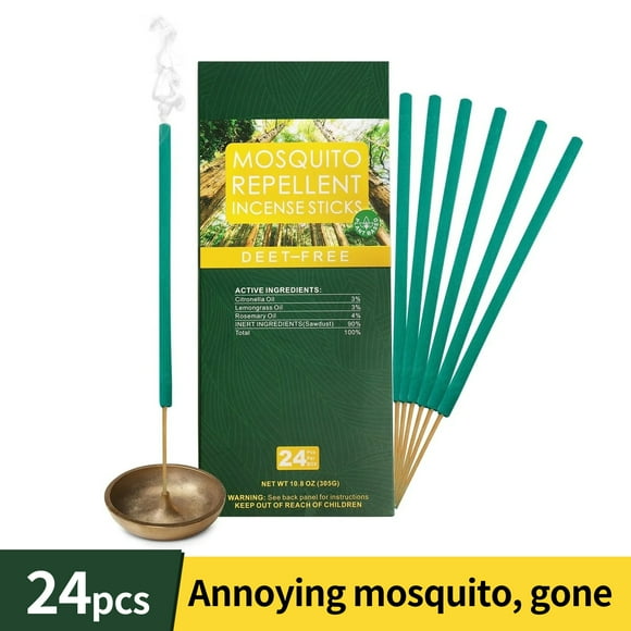 Gaway 48 Pcs Extra Thick Citronella Mosquito Repellent Sticks, DEET Free with Plant Essential Oils, 2 Hours Protection, Natural Mosquito Repellent Outdoor Patio Pinic