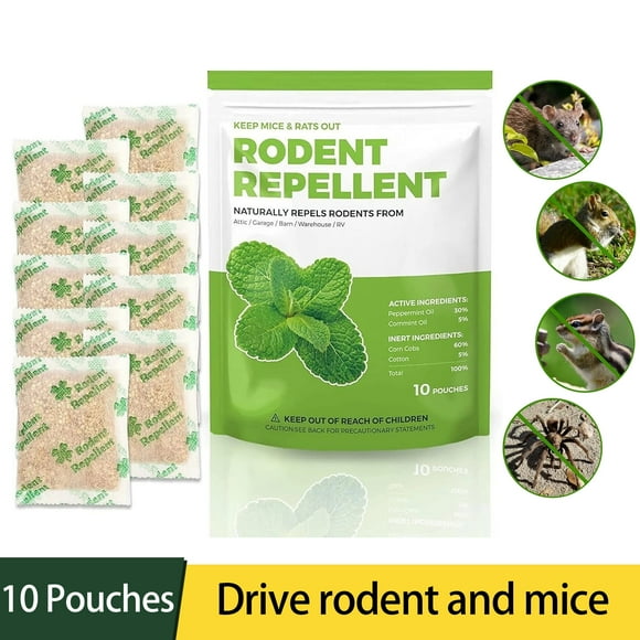 Gaway Mice Repellent for House, Repel Mice and Rats, Mice Repellent for House Squirrel Repellent Rodent Deterrent for Indoor Use-10 Pouches