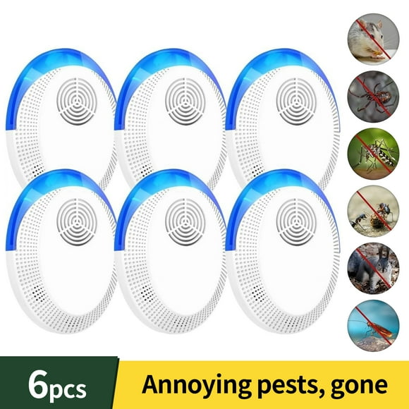 Gaway Ultrasonic Pest Repeller, 6 Pack - Indoor Pest Control, Pest Repellent Ultrasonic Plug in Mouse Repellent for Rodent, Mosquito, Electronic Pest Repeller for Home, Attic, Garage, Hotel, Office