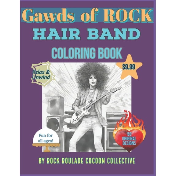 Gawds of Rock Hair Band, Gawds of ROCK: coloring Book, Book 1, (Paperback)