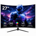 thumbnail image 1 of Gawfolk 27-Inch Curved Monitor, Full HD 1080p, 100Hz, Built-in Speakers, Black, 1 of 6