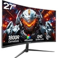 thumbnail image 1 of Gawfolk 27" 165Hz QHD Curved Gaming Monitor, 1440p 1800R Frameless with FreeSync, 1 of 8