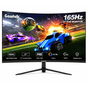 Gawfolk 27 Inch Gaming Monitor, 165Hz Full HD 1080P PC Monitor, Ultra-Thin Bezel Display with Adaptive Sync, 1ms MPRT, D