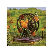 Disney Village Gawrsh Darn Fun Mickey Mouse Goofy Moving Lit Halloween Village Building 12.9in H