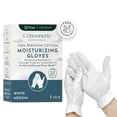 thumbnail image 1 of Gaxcoo/Cottonnerie | 100% Premium Cotton Moisturizing Gloves | Eczema & Dry Hands Relief | Overnight Treatment | Reusable & Washable | 1 Pairs - White, 1 of 9