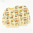 thumbnail image 1 of Gaxelrn Toddler Boys Cotton Construction Truck Print Long Sleeve Crew Neck Sweatshirt,Size 5-6 T, 1 of 6