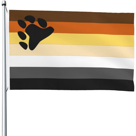 Gay Bear Pride Flag Flag 4x6 Ft Outdoor Decoration Banner Yard Flag With Grommets