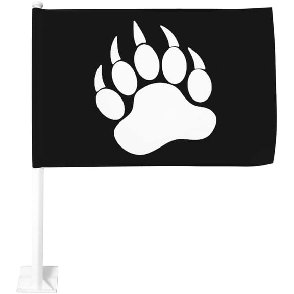Gay Bear Pride Paw Car Flag Double Sided Printed Car Flag 12x18 Inch