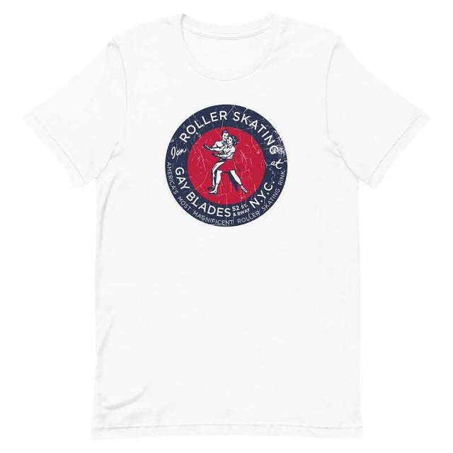 Gay Blades Roller Skating Rink New York Unisex Retro Tee