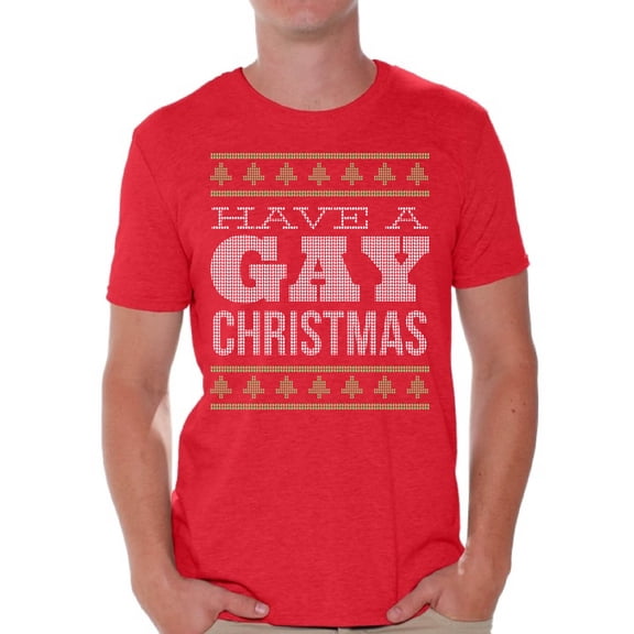Gay Christmas Men's Shirt Holiday Season Tee for Him Merry Xmas 2020 Happy New Year LGBTQ T-Shirt for Men
