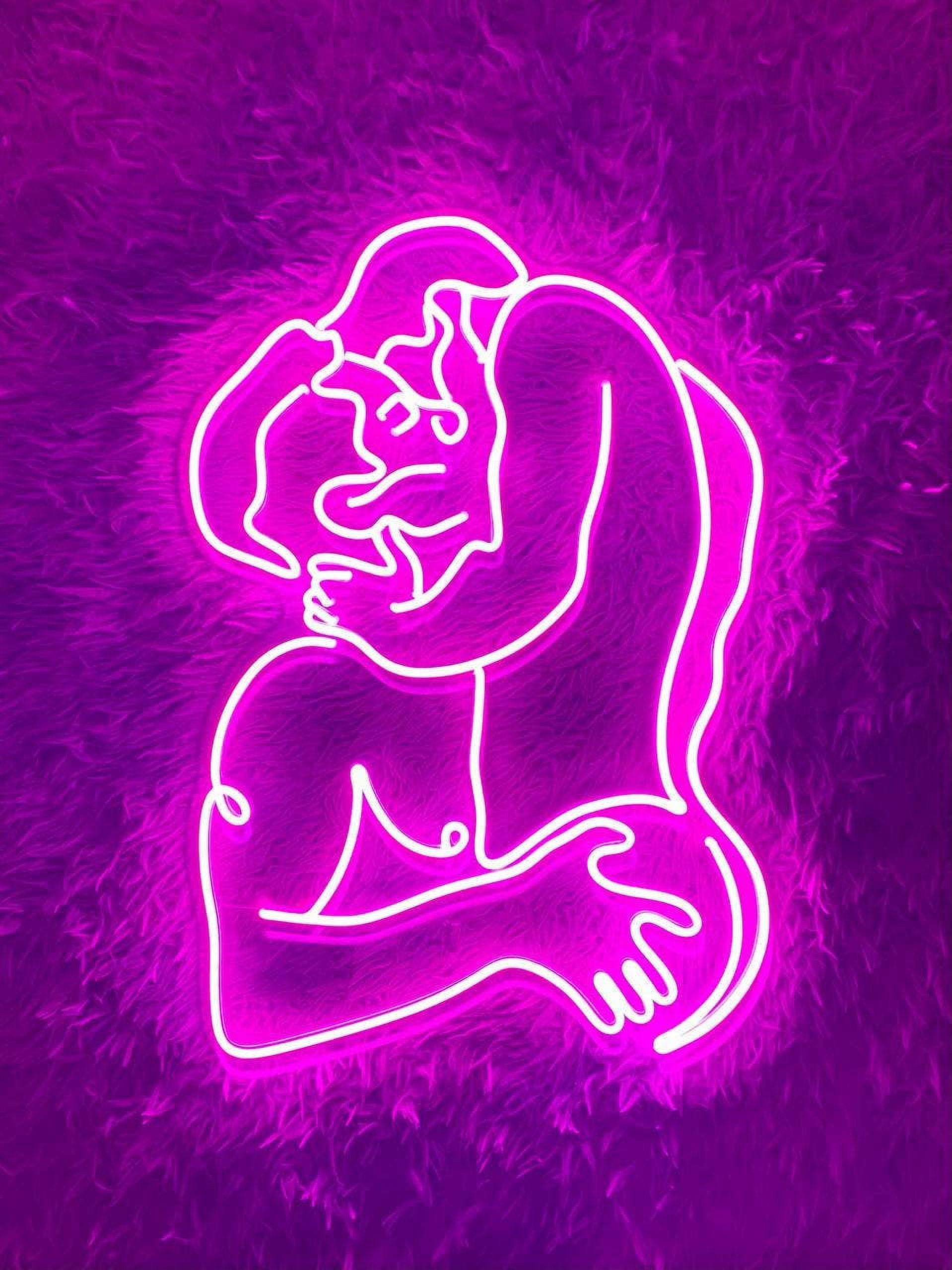 Gay Couple Neon Sign, LGBTQ+ Community Club Wall Deco