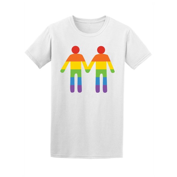 Gay Couple Silhouette T-Shirt Men -Image by Shutterstock, Male x-Large