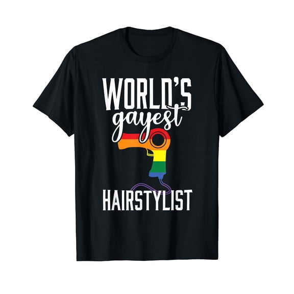 Gay Hairstylist Funny LGBT Pride Hairdresser Gift T-Shirt