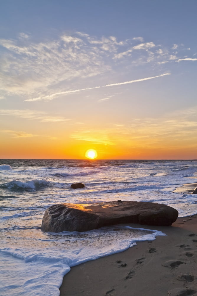 Gay Head Public Beach at sunset Marthas Vineyard Massachusetts United States of America Canvas Art - Kav Dadfar Design Pics (12 x 19)