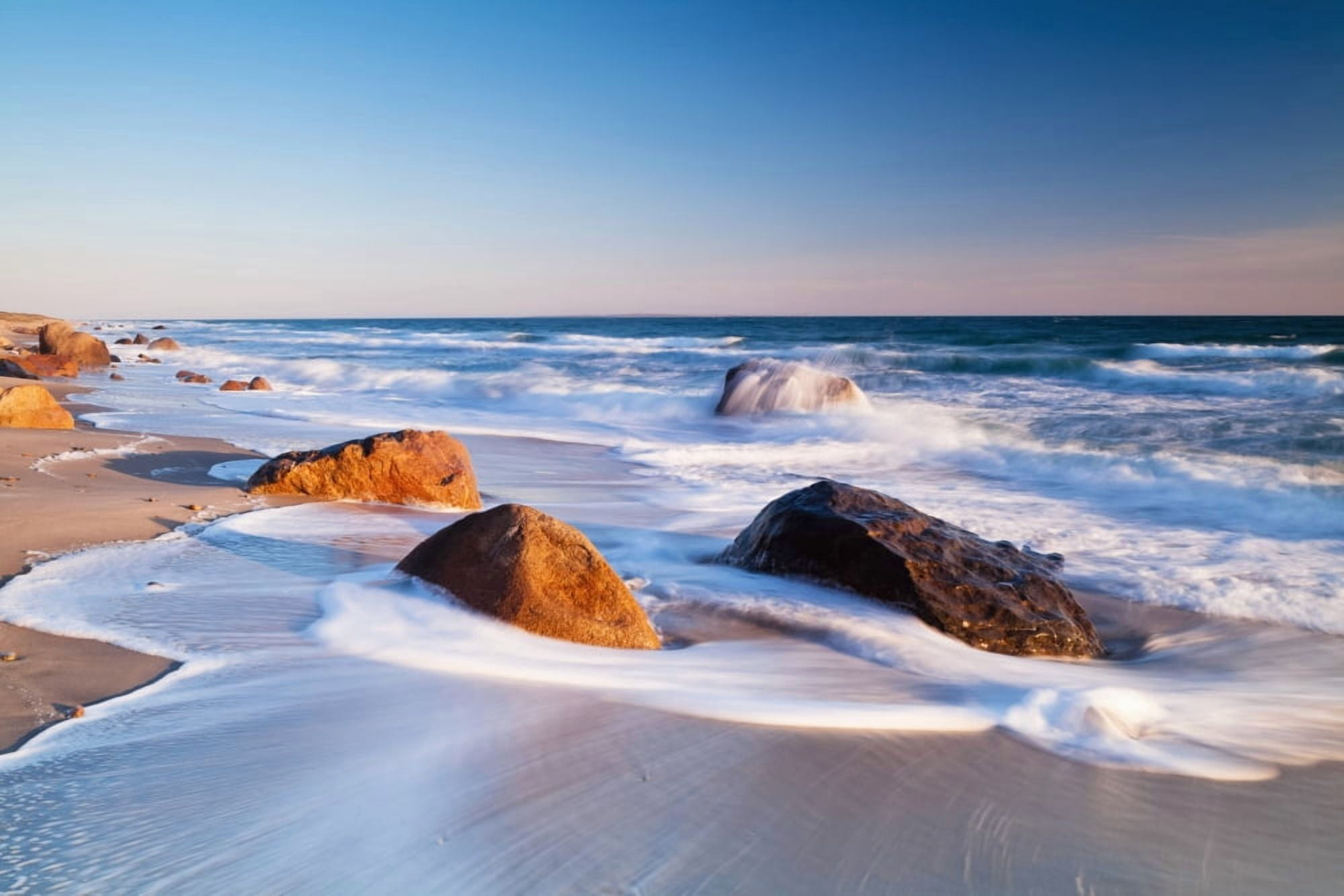Gay Head Public Beach at sunset Marthas Vineyard Massachusetts United States of America Canvas Art - Kav Dadfar Design Pics (19 x 12)