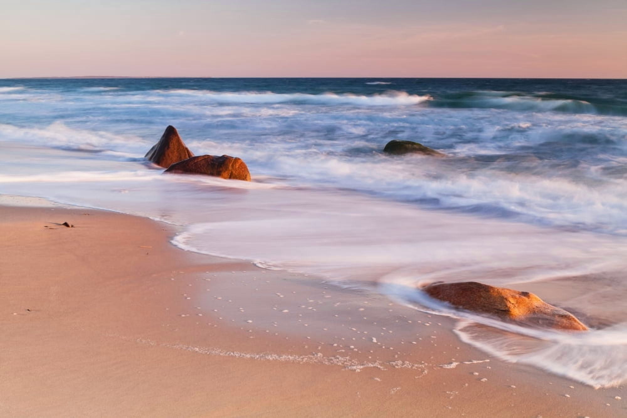 Gay Head Public Beach at sunset Marthas Vineyard Massachusetts United States of America Canvas Art - Kav Dadfar Design Pics (19 x 12)