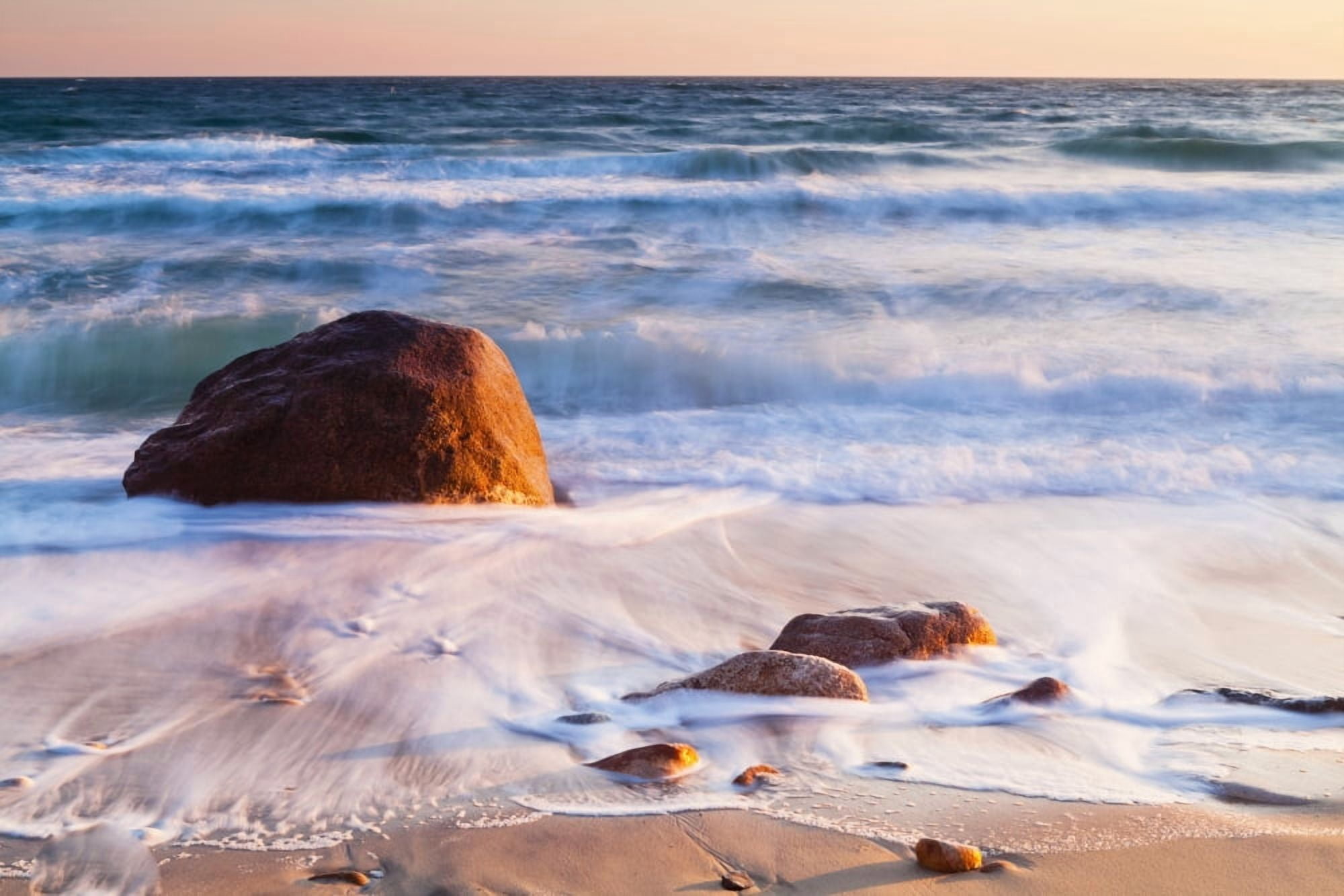 Gay Head Public Beach at sunset Marthas Vineyard Massachusetts United States of America Canvas Art - Kav Dadfar Design Pics (38 x 24)