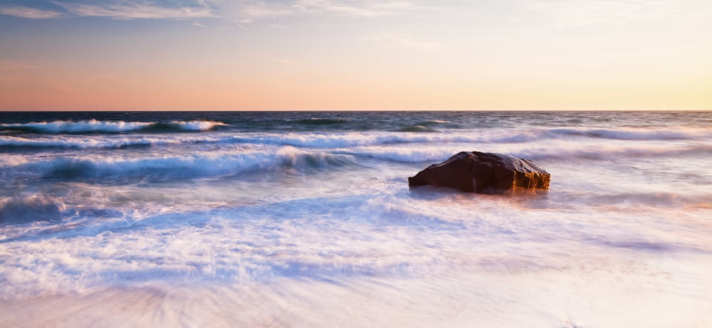 Gay Head Public Beach at sunset Marthas Vineyard Massachusetts United States of America Canvas Art - Kav Dadfar Design Pics (44 x 20)