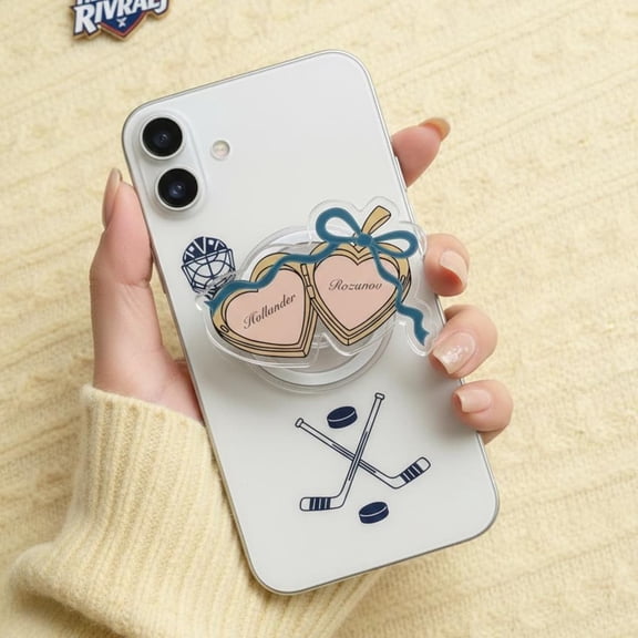 Gay Hockey Romance Magnetic Phone Grip, Heated Rivalry Phone Grip, Heated Rivalry Shane and Ilya Phone Magnet, Booktok Hockey Romance Grip