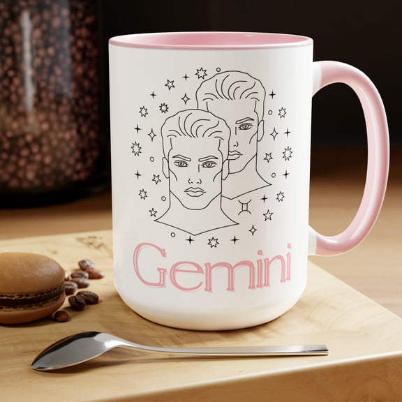 Gay LGBTQ Trans Gemini Zodiac June Birthday Coffee Mugs 15oz