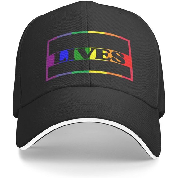 Gay Lives Matter Amercan LBGT Transgender Pride LGBTQ Trans Gay Rights Human,Rainbow Lover Baseball Cap Trucker Hat