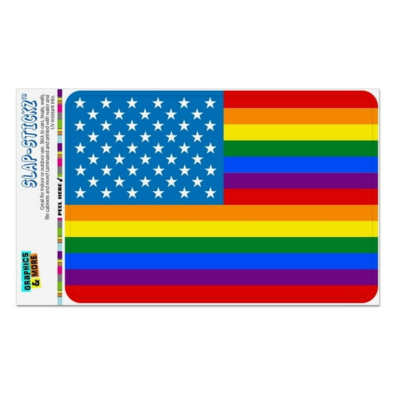 Gay Pride American Flag Rainbow Home Business Office Sign