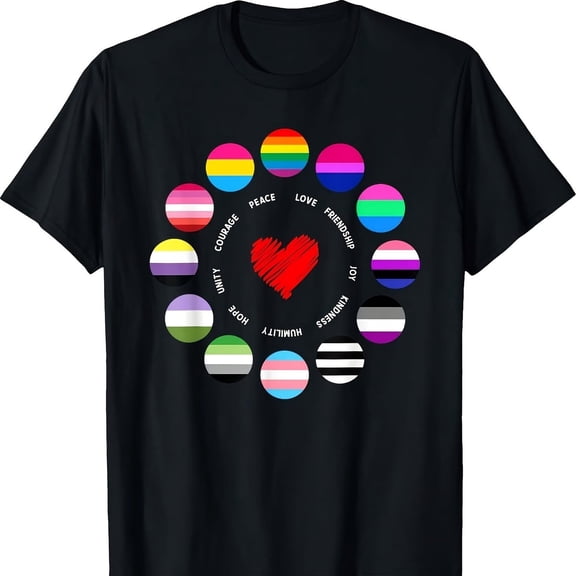 Gay Pride BTQ RainB1Ow BT Pride T-S1Hirt