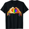 thumbnail image 1 of Gay Pride Clothing LGBT Rainbow Flag Heart LGBT Pride Month T-Shirt, 1 of 4