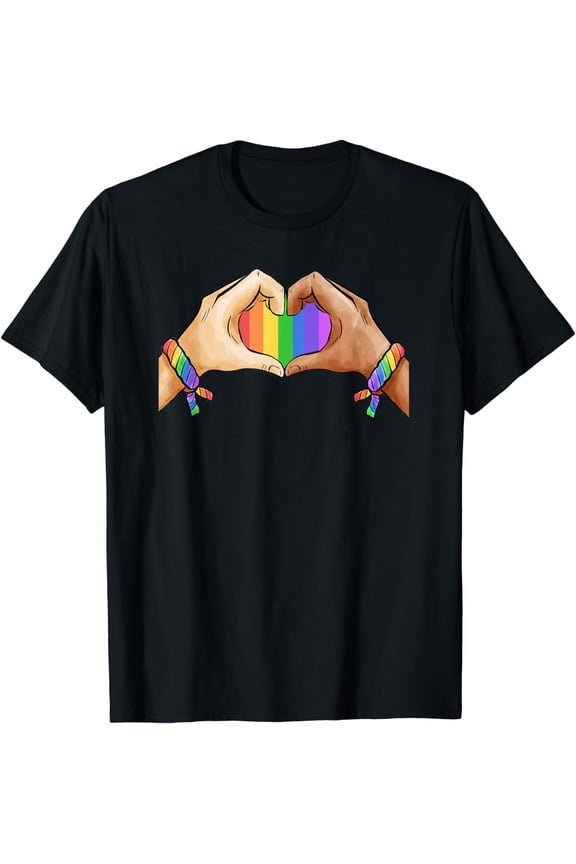 Gay Pride Clothing LGBT Rainbow Flag T shirt Tee Heart Unity