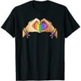 thumbnail image 1 of Gay Pride Clothing LGBT Rainbow Flag T shirt Tee Heart Unity, 1 of 3