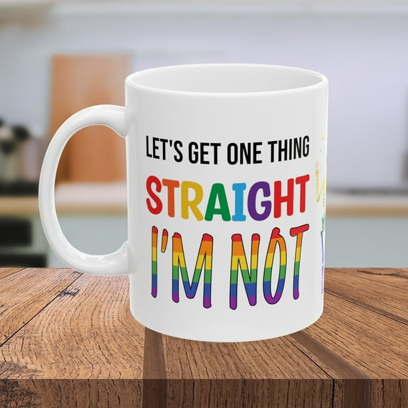 Gay Pride Coffee Mug, LGBTQ Pride Mug, Rainbow Cup, Equality Pride Month