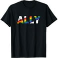 thumbnail image 1 of Gay Pride Colors LGBTQ Ally Shirt - Rainbow Gay Ally Shirt T-Shirt, 1 of 5