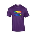thumbnail image 1 of Gay Pride Equal Sign Rainbow Equality LGBTQ Unisex Short Sleeve T-shirt Graphic Tee-Purple-medium, 1 of 4