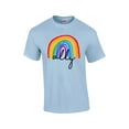thumbnail image 1 of Gay Pride Flag Rainbow Ally Support LGBTQ Unisex Short Sleeve T-shirt Graphic Tee-Light Blue-xl, 1 of 4