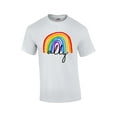 thumbnail image 1 of Gay Pride Flag Rainbow Ally Support LGBTQ Unisex Short Sleeve T-shirt Graphic Tee-White-large, 1 of 4