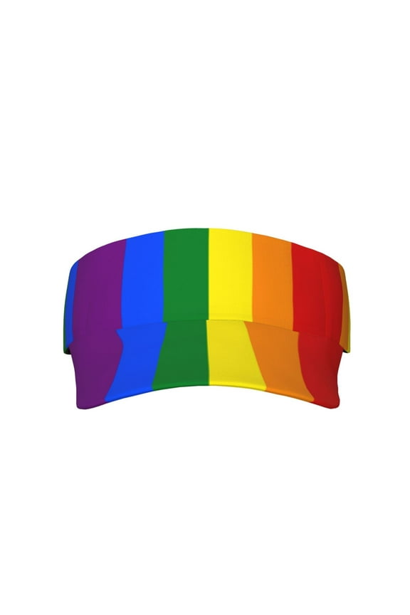 Gay Pride Flag Rainbow Sports Sun Visor Hats Adjustable Sun Visor Caps For Women And Men