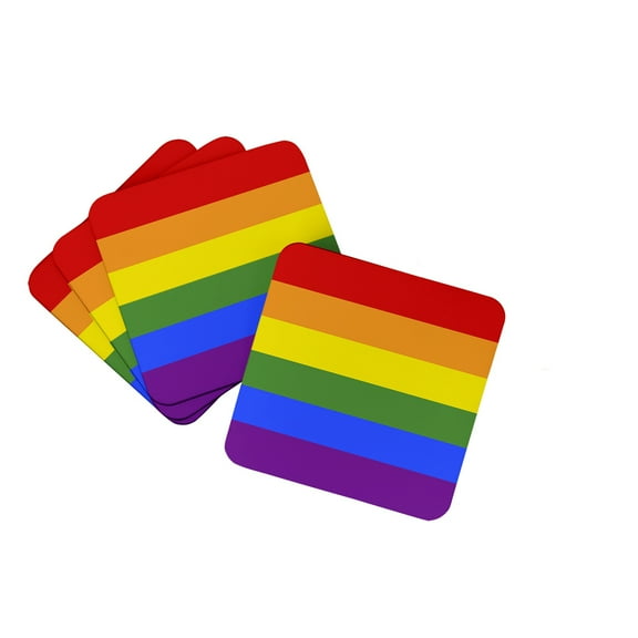 Gay Pride Foam Coaster Set of 4