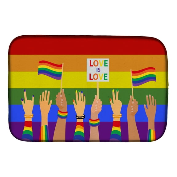 Gay Pride Parade Dish Drying Mat