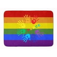 thumbnail image 1 of Gay Pride Peace Hands Machine Washable Memory Foam Mat, 1 of 4