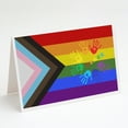 thumbnail image 1 of Gay Pride Peace Hands Progress Pride Greeting Cards and Envelopes Pack of 8, 1 of 3