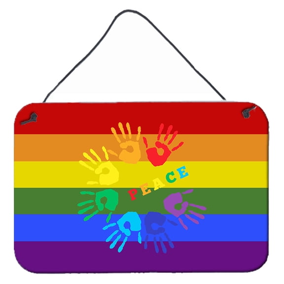 Gay Pride Peace Hands Wall or Door Hanging Prints