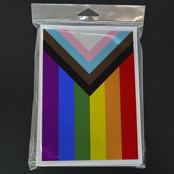 Gay Pride Progress Pride Greeting Cards and Envelopes Pack of 8