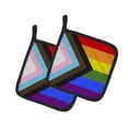 thumbnail image 1 of Gay Pride Progress Pride Pair of Pot Holders, 1 of 3