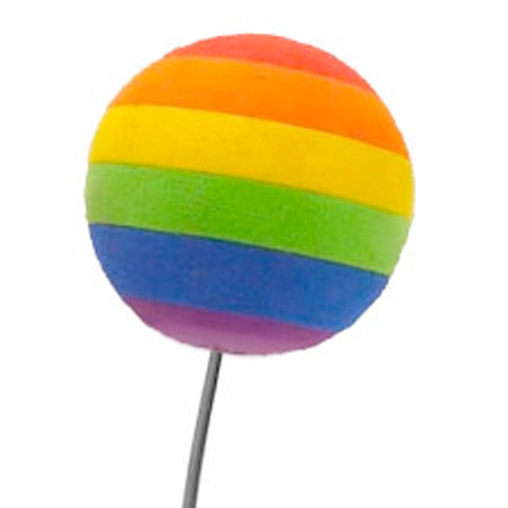 Gay Pride Rainbow Ball Car Antenna Topper Rear View Mirror Dangler