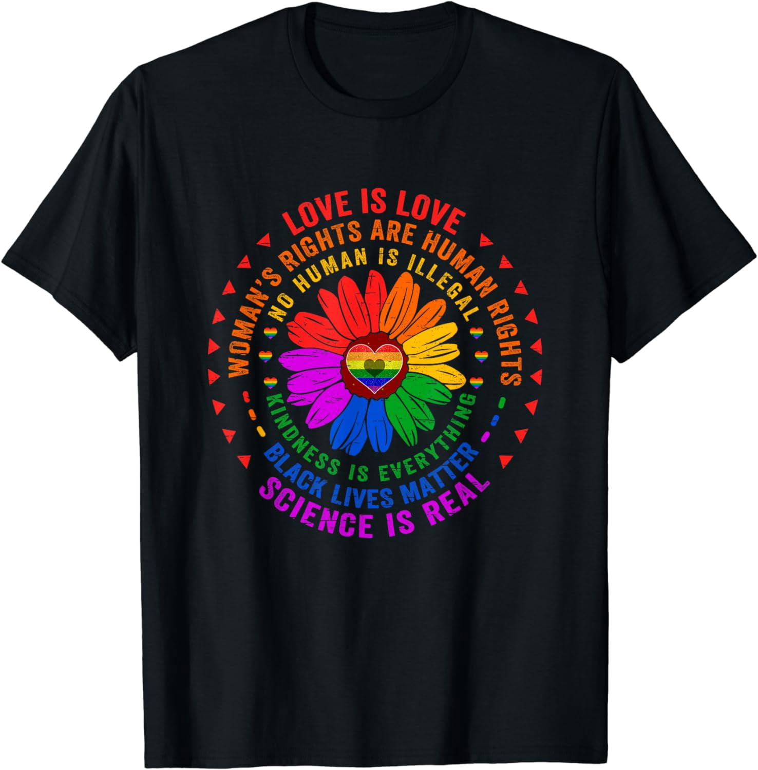 Science Is Real Black Lives Matter Love Is Love Equality Racerback Tank Top - LGBTQ+ Pride Graphic Tee