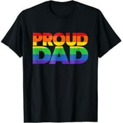 Gay Pride Shirt Proud Dad LGBT parent t-shirt Father's Day T-Shirt
