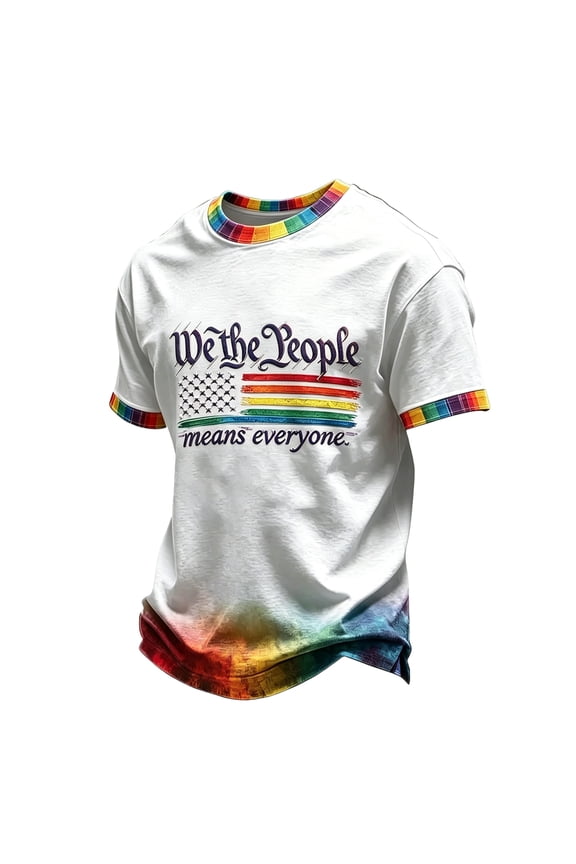 Gay Pride Shirt for Men, Breathable Pride Month Graphic Casual Summer LGBTQ+ Support Top