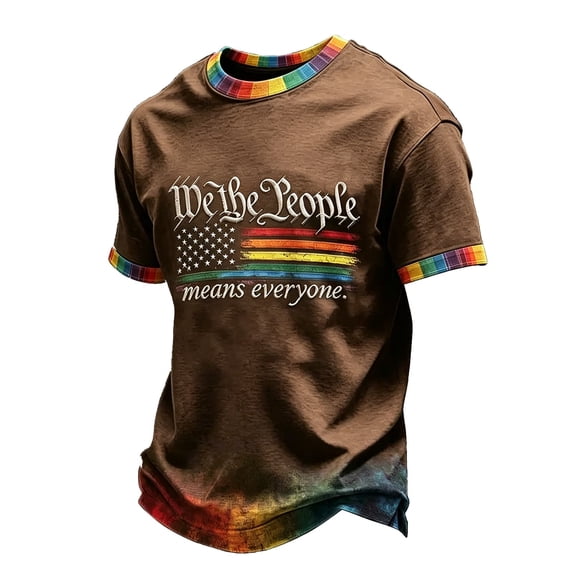 Gay Pride Shirt for Men, Breathable Pride Month Graphic Casual Summer LGBTQ+ Support Top